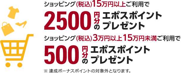 VbsO(ō)15~ȏゲp2500~̃G|X|Cgv[g VbsO(ō)3~ȏ15~p500~̃G|X|Cgv[g B{[iX|Cg̑ΏۊOƂȂ܂B