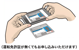 (運転免許証が無くてもお申し込みいただけます)