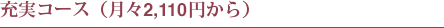充実コース(月々2,110円から)